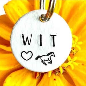 Horse ID Tag Horse Gifts Horse Halter Tag Horse Owner Gift Horse Bridal Tag Horse Halter Name Plate Horse Bridle Charm Hand Stamped Tag