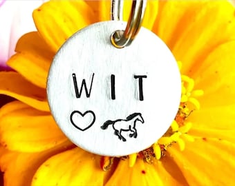 Hand Stamped Horse ID Tag: Halter/Bridle Charm