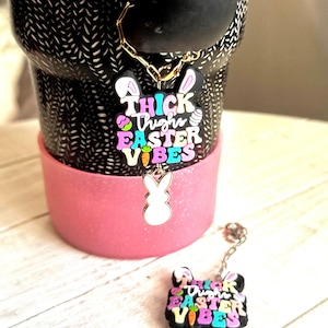Bunny Tumbler Charm Bunny Stanley Charm Stanley Jewelry Easter Tumbler Accessories Stanley Cup Accessories Stanley Cup Charm Easter Stanley