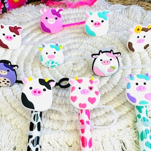 Cow Stanley Straw Topper Cow Stanley Topper Stanley Jewelry Cow Tumbler Accessories Cow Stanley Cup Accessories Highland Cow Straw Toppers