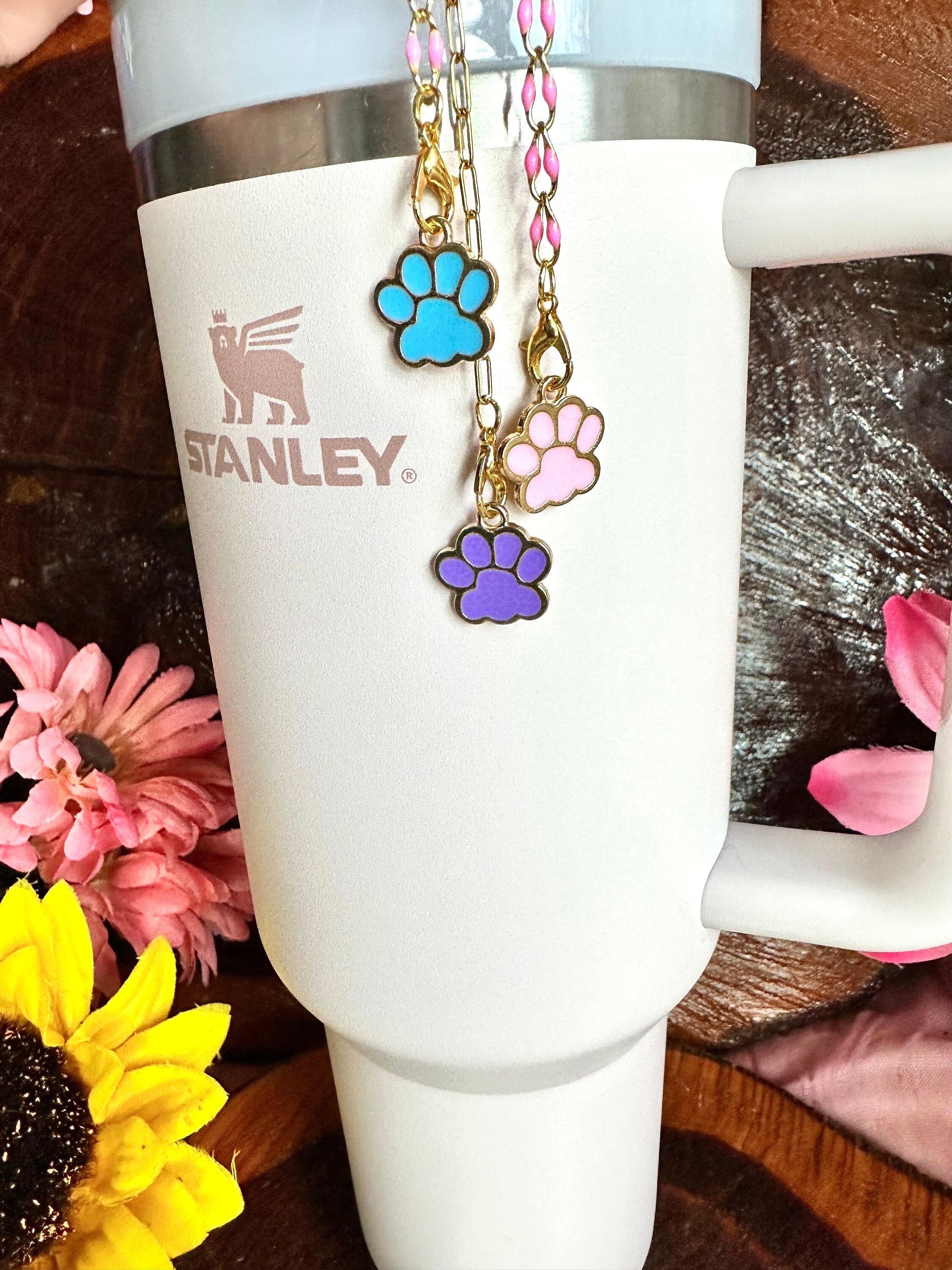 Personalized Name Dog Mom Tumbler Charm Jewelry, Tumbler Accessories, Cup Accessories, Dog Cat Tumbler Charm, Gift for Pet Lovers
