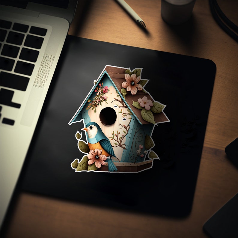 Bird House Clipart Files for Instant Download, 12 Wood Birdhouse PNG