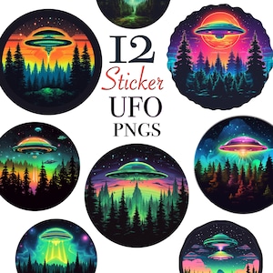 すぐにダウンロードできる UFO クリップアート PNG ファイル、UFO ステッカー デザイン、商用利用可能なエイリアン宇宙船クリップアート ファイル、空飛ぶ円盤クリップアート