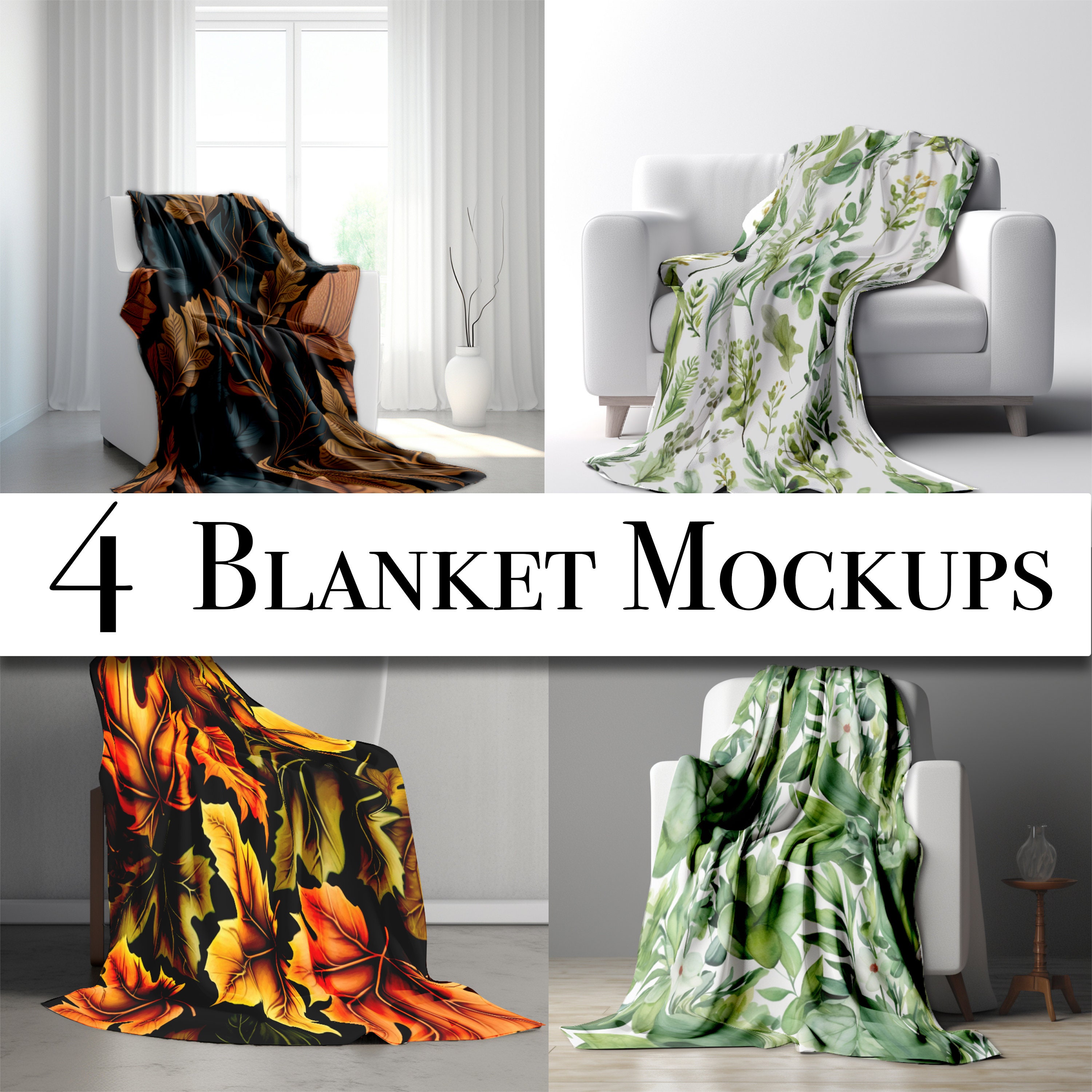 Blanket Mockup for Digital Patterns 4 Digital PSD Blanket - Etsy