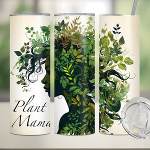Envoltório de copo Plant Mama para copos magros de 20 onças, copo de sublimação de plantas, modelo de envoltório de copo de planta de casa, envoltório de copo mãe de planta