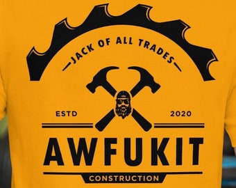 Camiseta AWFUKIT Construction: Presente engraçado para o pai