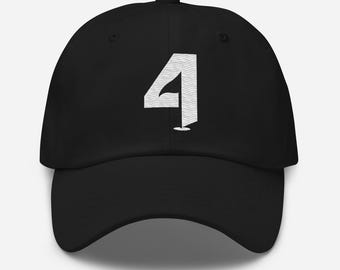 Boné FORE Golf Dad Hat • Bandeira de golfe número 4 bordada