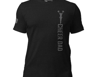 Camiseta "Pai de Cheerleader" – Camiseta para Pai de Menina Cheerleader, Camiseta para Pai de Menina, Presente para Ele, Presente para o Pai, Presente de Dia dos Pais, Competição de Cheerleading, Exército de Pais
