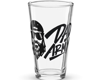 Dad Army Pint Glass, Barware Gift for Dad