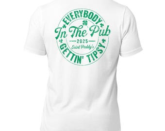 St Patricks Day-tröja med bakdesign, rolig irländsk pub-t-shirt, present till pappa, make, farbror, alla på puben får gåva