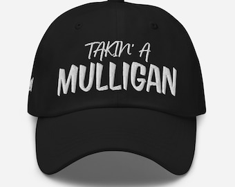 Boné de golfe "Takin' A Mulligan" com bordado e ajuste.