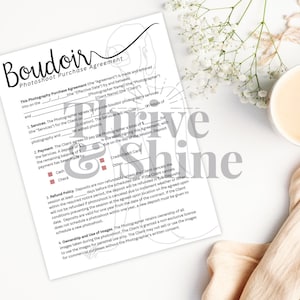 Boudoir Photo Session Purchase Agreement