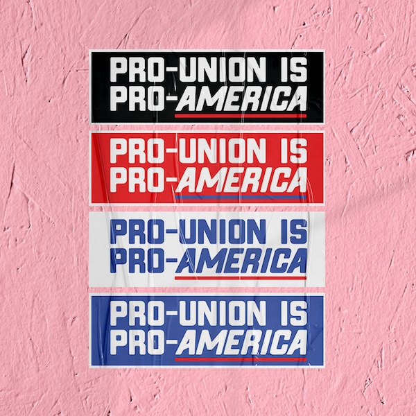 Union Sticker Pro Union America Sticker Union Labor Movement Solidarity Sticker for Working Class Leftist Eat the Rich Sticker class warfare