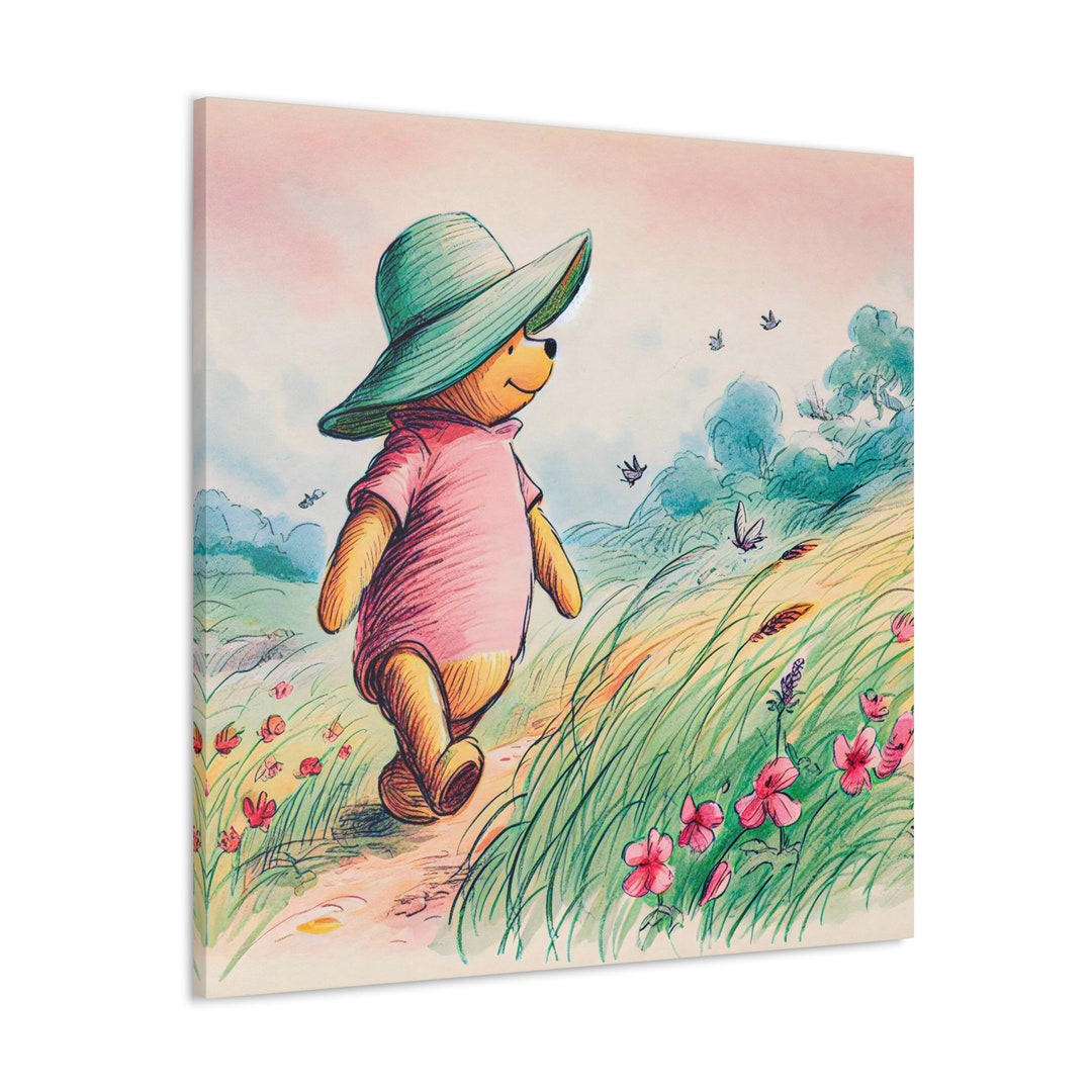 Winnie the Pooh Nursery Wall Art Canvas Winnie the Pooh Etsy