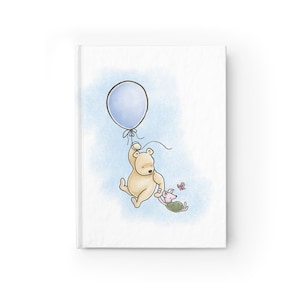 Winnie the Pooh Baby Shower Guest Book For Boys and Girl | Pooh Holding balloon and piglet | Winnie the Pooh Guest Book  | Blank Journal
