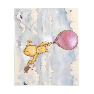 Winnie the Pooh Blanket for Girls | Bed Winnie the Pooh Sherpa Fleece Blanket | Winnie The Pooh Blanket | Cozy Soft Bedroom Blanket Decor |