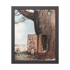 Vintage Classic Winnie the Pooh Print | Frame Included! Pooh Nursery | Adult Women Art 6x8, 8x10, 11x14, 16x20 Fine Art Print Cardstock