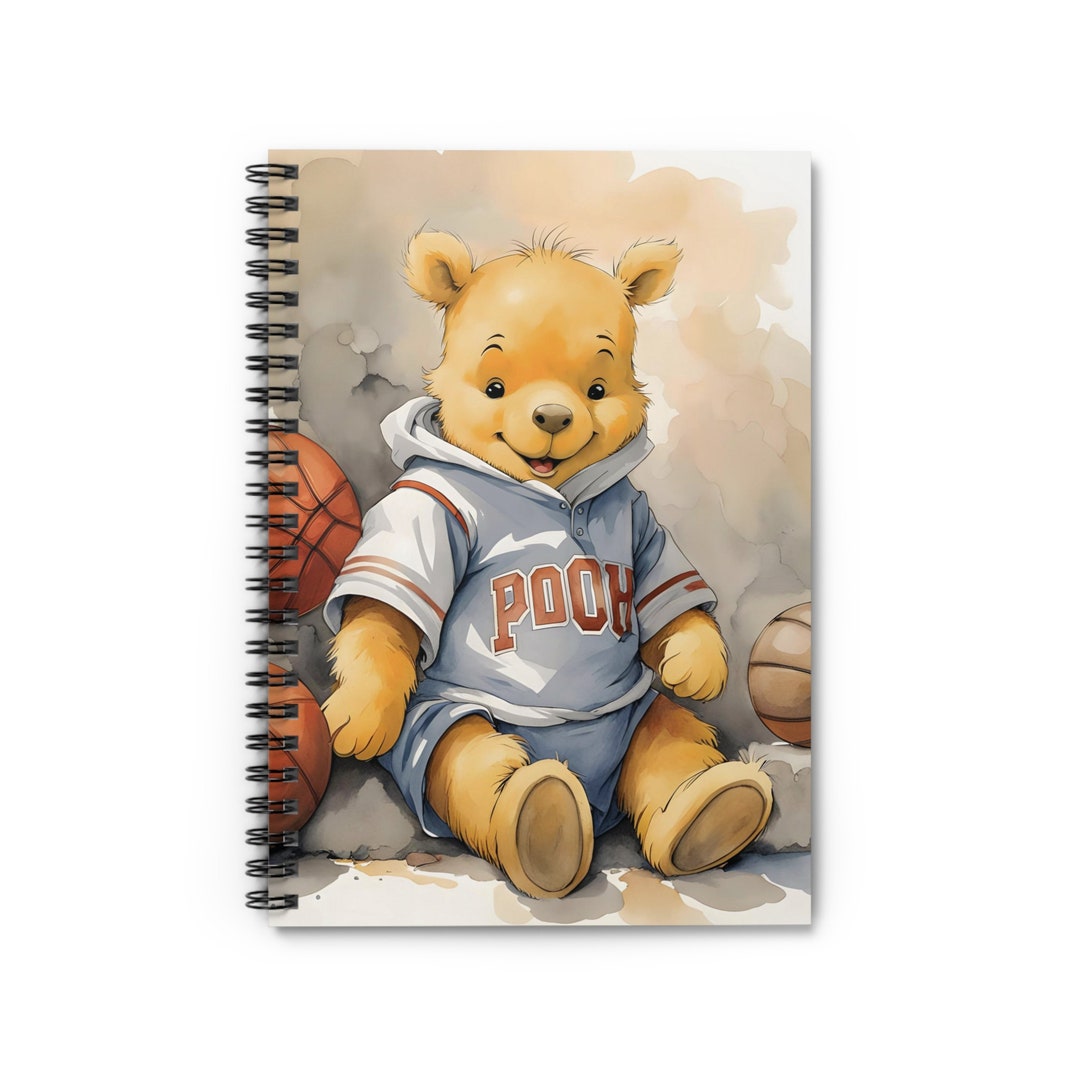 Original Winnie the Pooh Notebook for Kids | Basketball Sports School ...