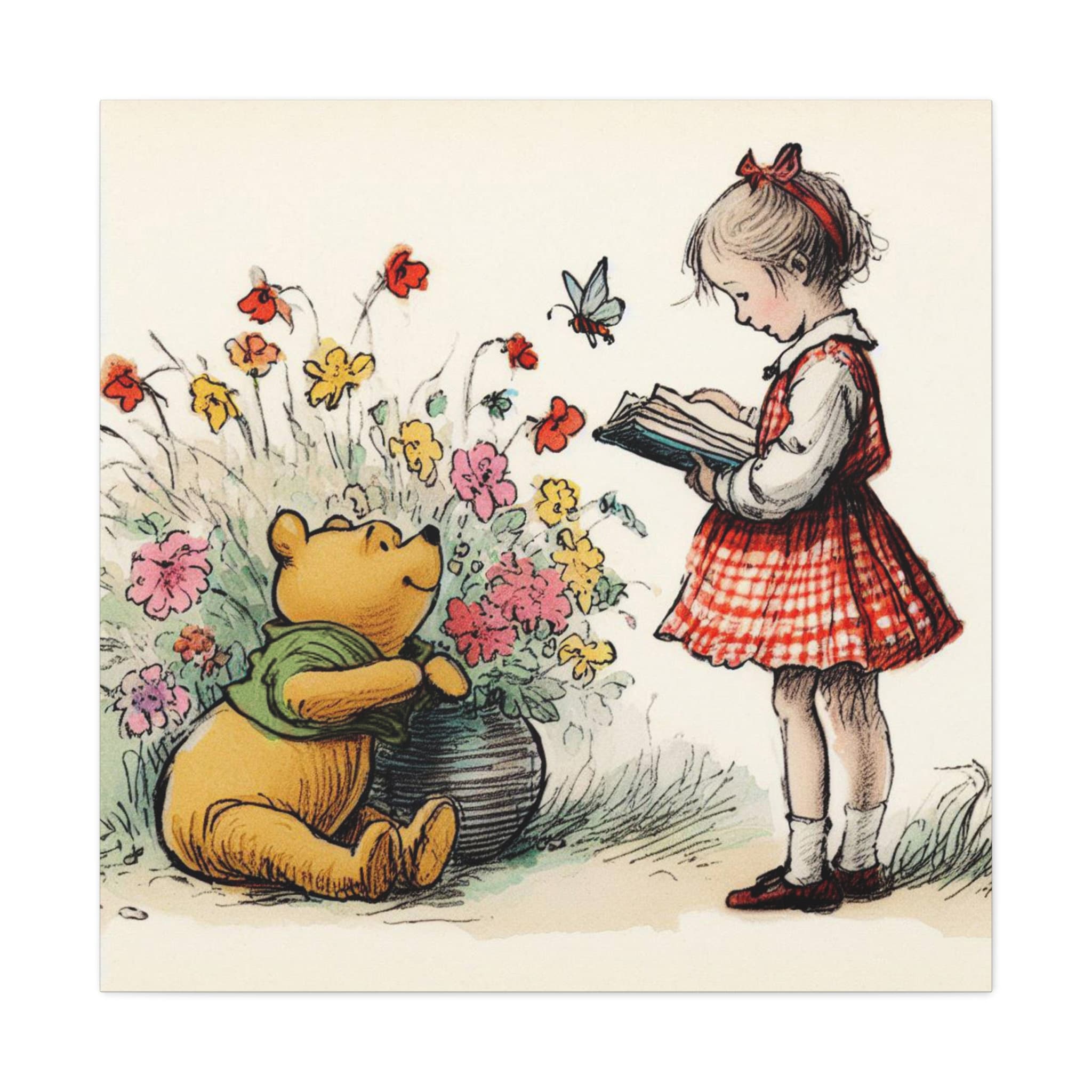 Winnie the Pooh Wall Art Nursery Wall Decor Winnie the Pooh Poster Wall