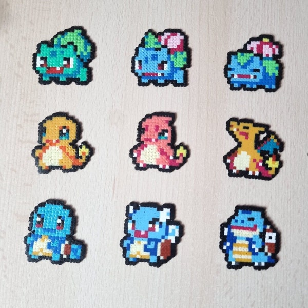 Pokémon Starters Première Génération - Perles Hama