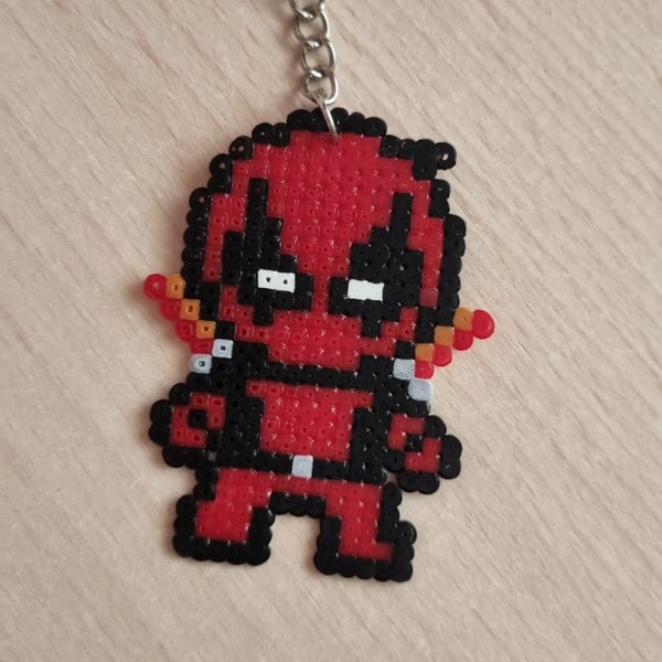 Porte-clés perles Deadpool Hama