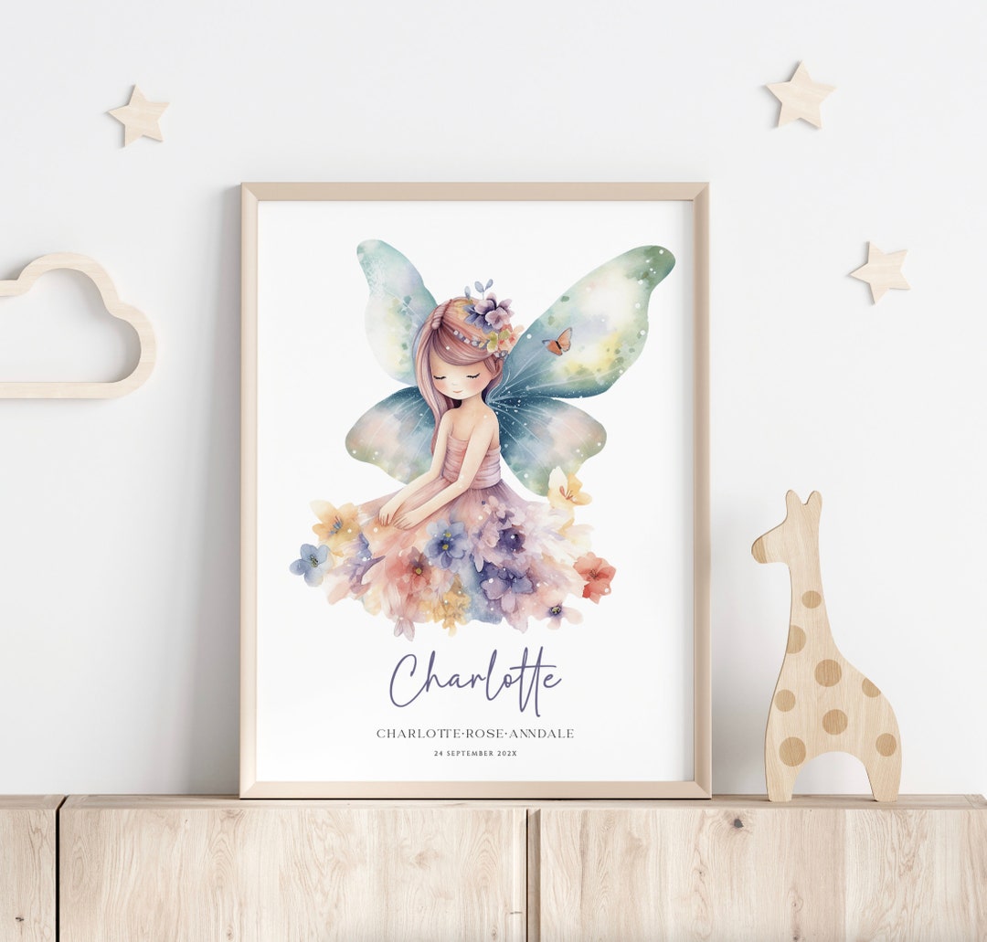 Custom Fairy Name Print, Girl's Nursery Decor (digital File) - Etsy