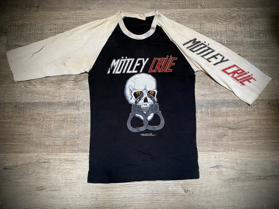 RARE Vintage 1983 Motley Cr e Baseball Tee Etsy
