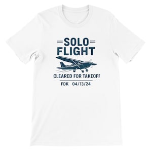 Custom First Solo Flight Shirt | Private Pilot Gift | Flight Instructor | Achievement