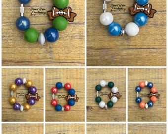 Bow Football Cup Handle Charm | Bag Charm