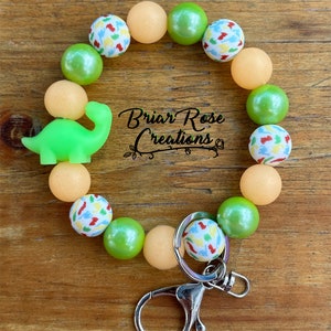Dinosaur Wristlet Keychain