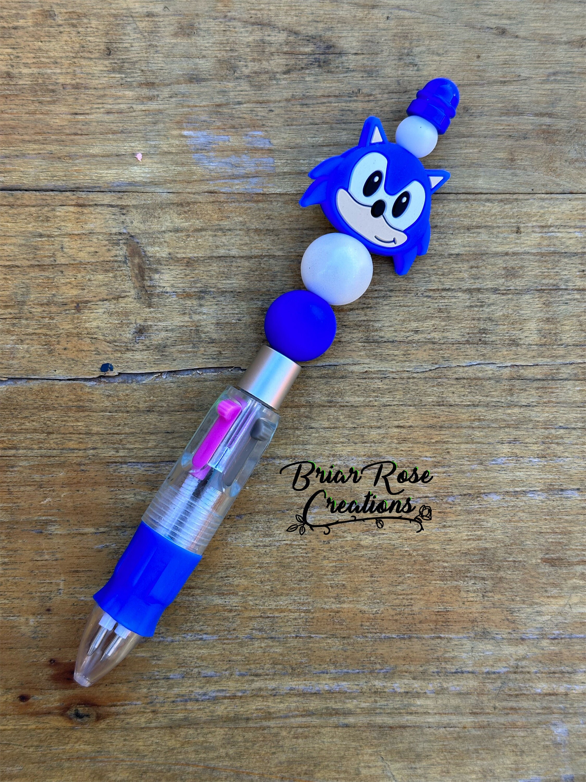 Blue Hedgehog Multi Ink Colored Pen - Etsy