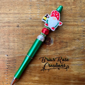 Gnome with Lantern Beaded Pen
