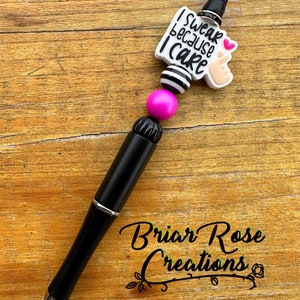 I Swear Because I Care Beaded Pen