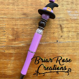 Black Witch Hat Beaded Pen