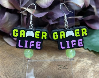 Gamer Life Earrings | Fish Hooks | Nickle Free