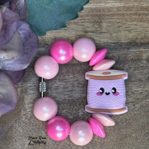 Spool of Thread Cup Handle Charm | Bag Charm