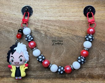 Dije de bolso Cruella / Dije de bolso / Correa / Collar / Cadena