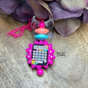 Zero Fucks Calculator {Small} Charm | Cup | E-Reader | Bag | Zipper Pull | Tumbler