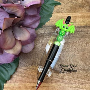 Green Bat Beaded Pen