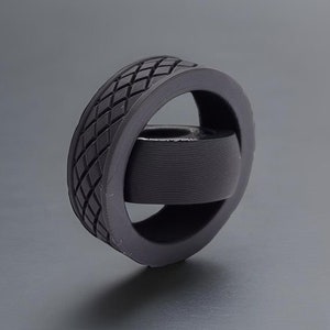Knurled Gyro Fidget Spinner - 3D Printed  Textured and Smooth Spinning Stress Relief Toy