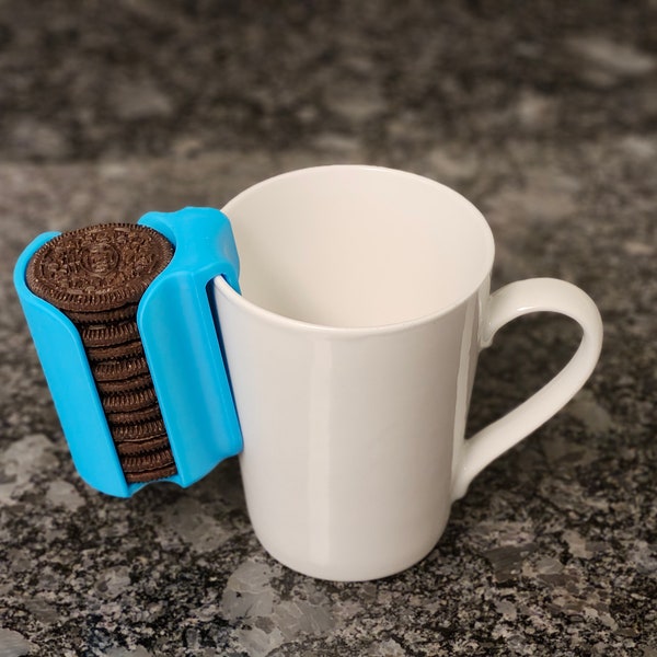 Cookie Caddy - Clip-On Cookie Holder for Cup, Hold up to 6 Sandwich Cookies with this Fun Dunking Accessory