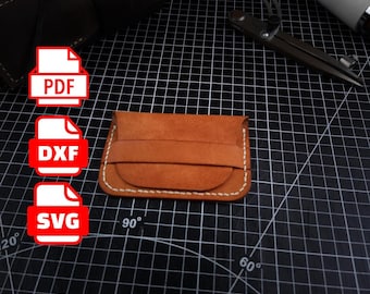 Patrón para tarjetero de piel (DIY) / Descarga PDF + SVG + DXF