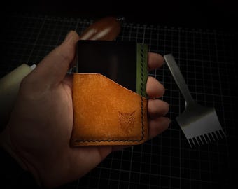 Handcrafted Minimalist Leather Wallet – Italian Veg-Tanned Leather Slim Card Holder