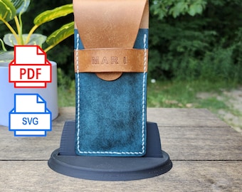 DIY Leder Stifteetui Muster | PDF + SVG Download