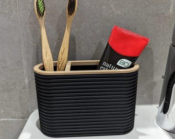 Minimalist 3D Printed Toothbrush & Toothpaste Holder: Bathroom Organizer