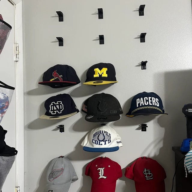 12 Ganci Adesivi Per Cappelli Da Parete - Organizer Da Parete In Plastica, Porta Cappelli Per Baseball, Berretti, Armadio E Stanza, Portata 2kg - 2
