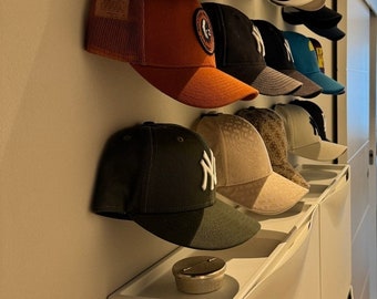 Hanging baseball hats on wall hotsell