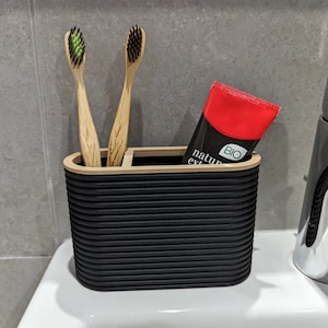 Minimalistischer Zahnbürsten- und Zahnpasta-Halter - Für Zahnbürsten, Zahnpasta und Pflegeartikel - Badezimmer-Organizer