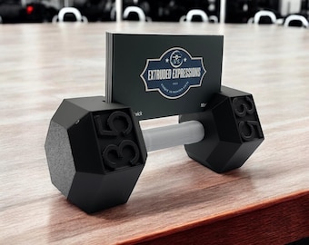 Dumbbell Business Card Holder: Fitness Gift, Gym Desk Decor