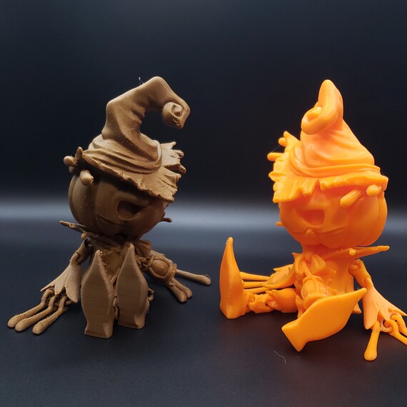 Jack-o-lantern Articulated 3D Printed Halloween Character